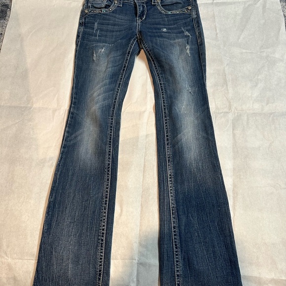 Grace Blue Boot Cut Jeans - Picture 1 of 6